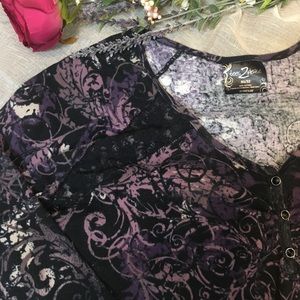 Avenue Tees 2 Please Printed Knit Henley Sz 30/32